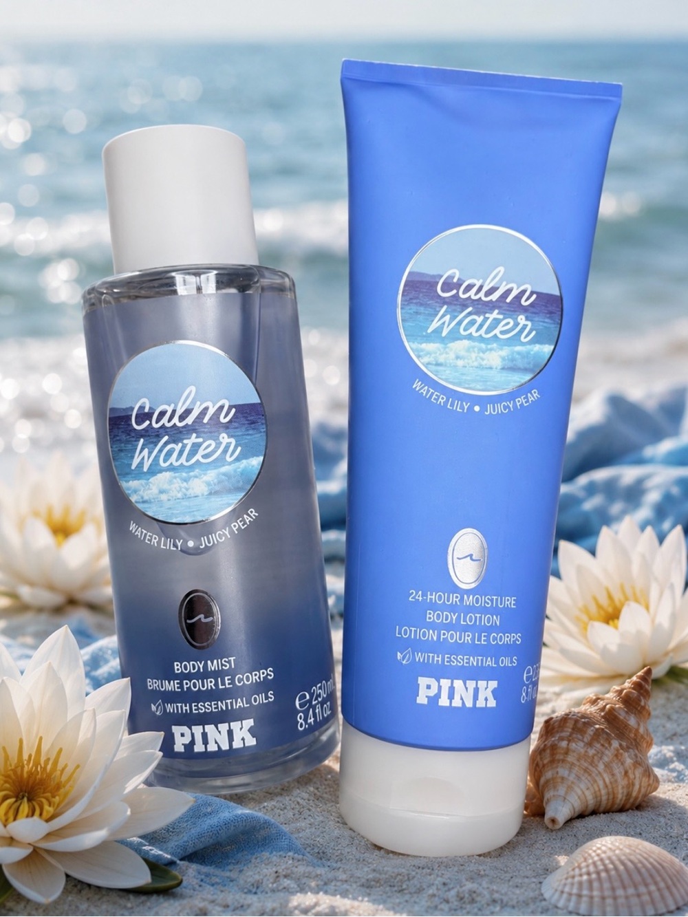 Victoria’s Secret PINK 
Calm Water Fragrance Mist & Body Lotion Set